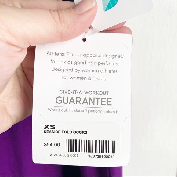 Athleta Seaside Fold Faux Wrap Tencel Skirt Athleisure Purple NWT XS Active - Picture 4 of 9